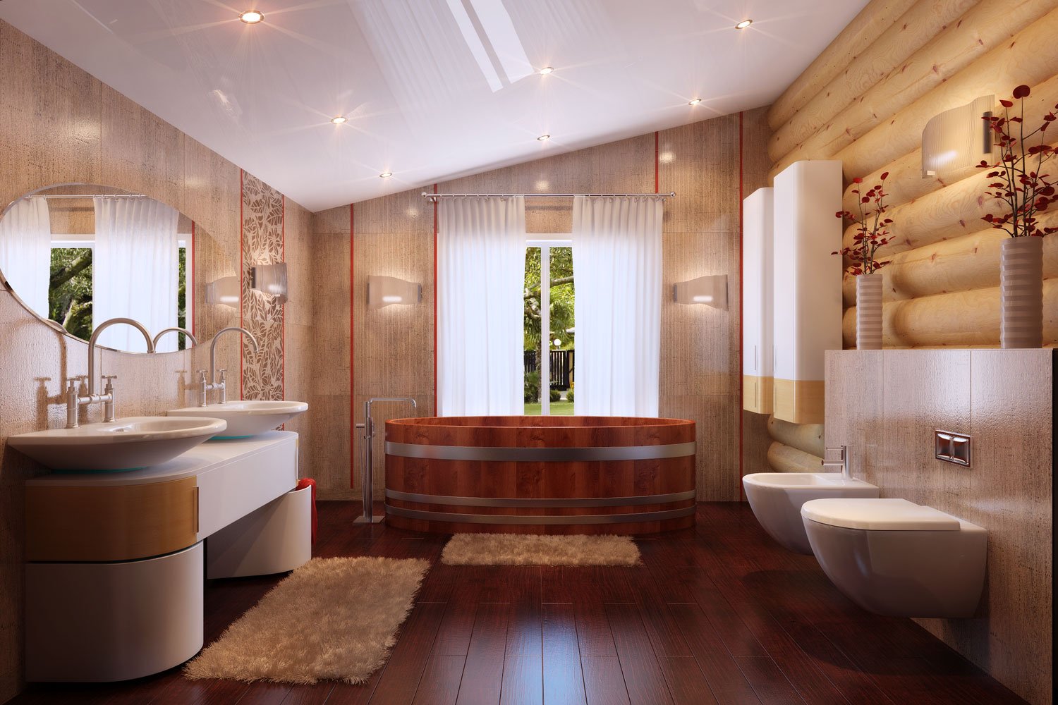 Отделка комнат потолки. Отделка комнаты. Потолок в ванной. Натяжной потолок в деревянном доме. Деревянный потолок в ванной.