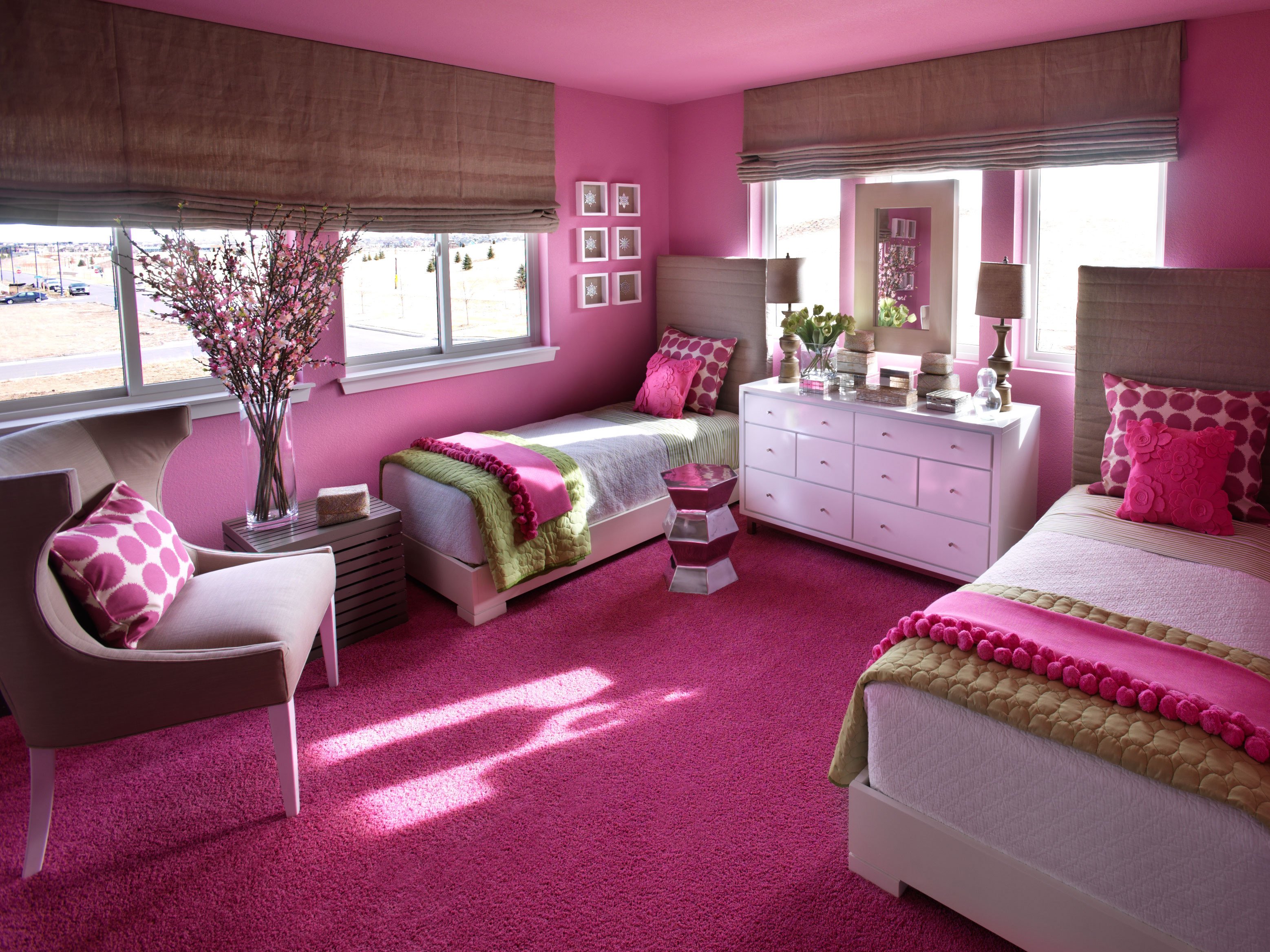 Комната в розовых тонах. Интерьер комнаты для девочки. Самые красивые комнаты для девочек. Спальня для двух девочек. Розовая комната для девочки.