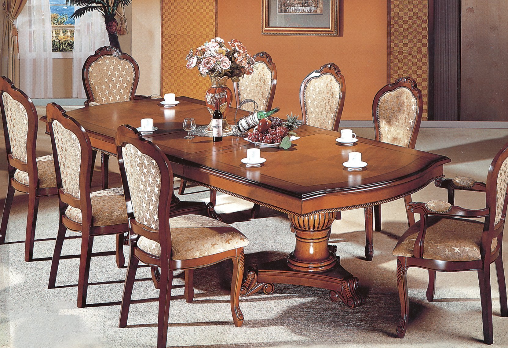 большие деревянные столы для столовой