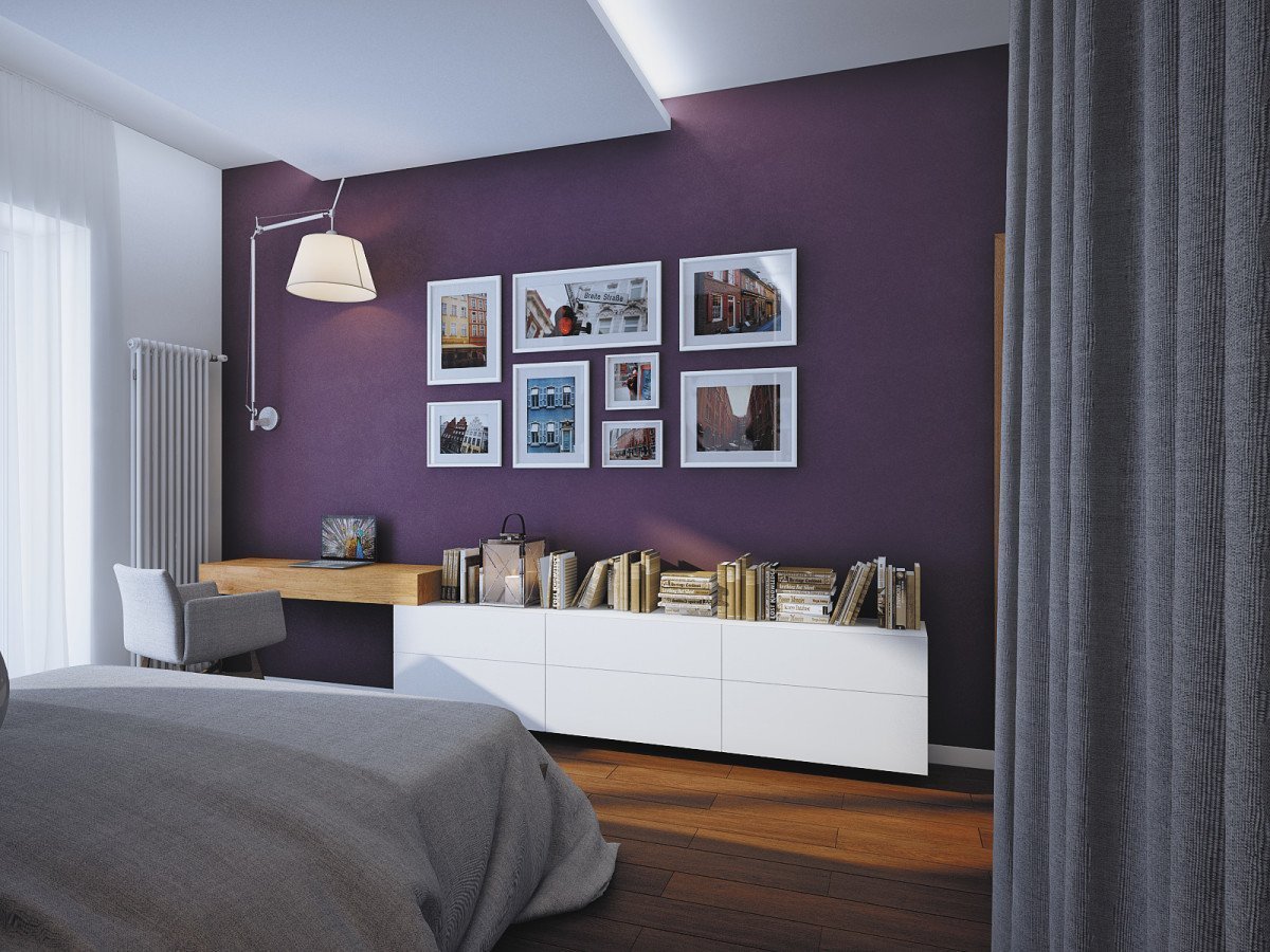 Дизайн квартиры серый цвет стен