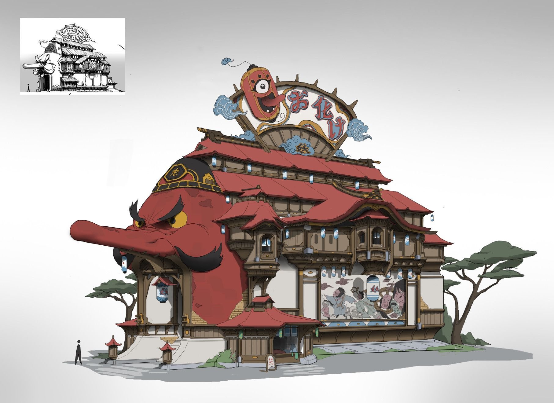 Серый дом на китайском. Концепт арт Китай храм. Китай архитектура Чжоу. Китайский домик. Здания в японском стиле.