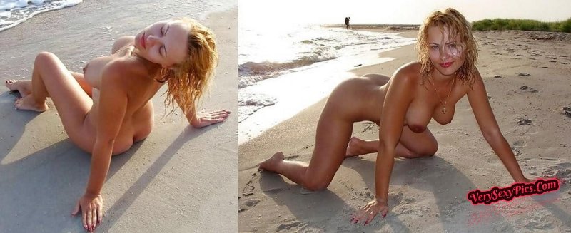 Взрослые голые женщины на море