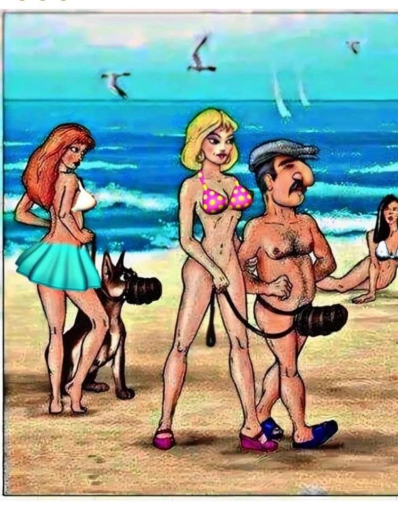 Карикатуры на пляже
