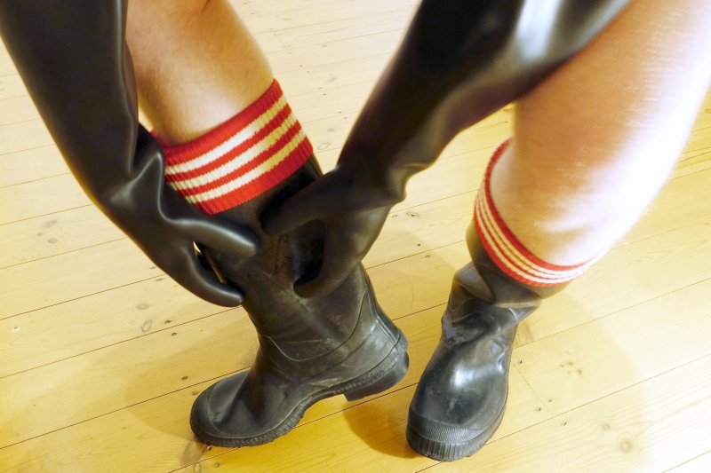 Rubber boots